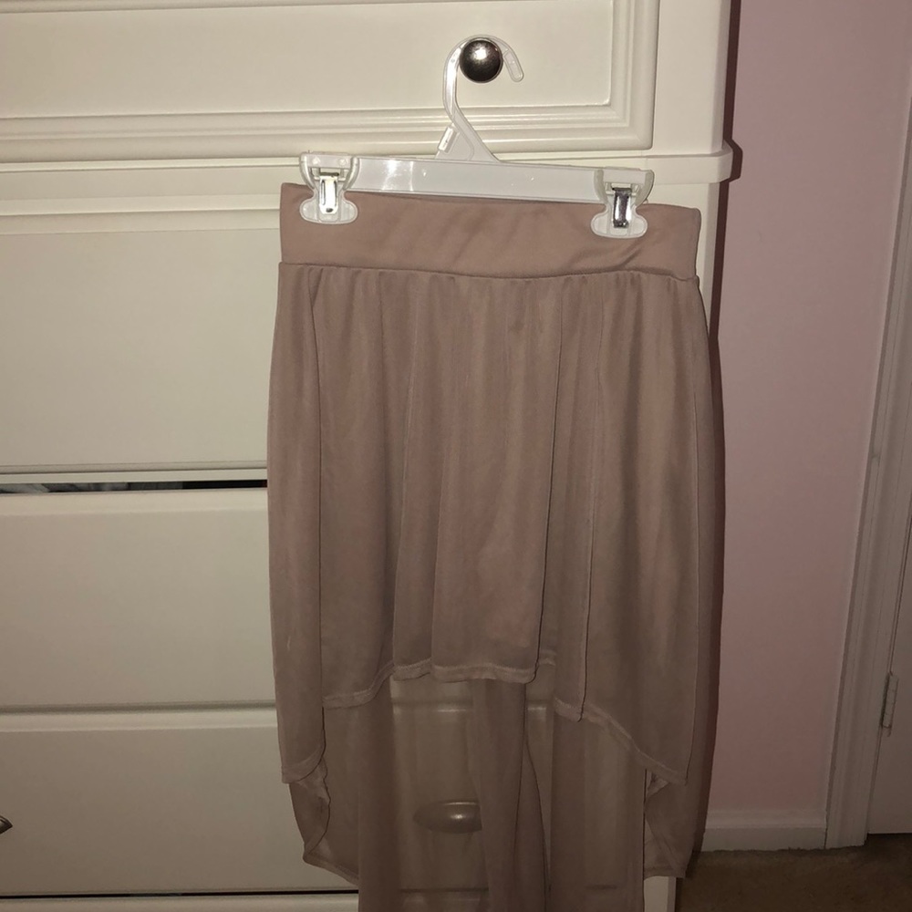 high-low tan skirt size small!